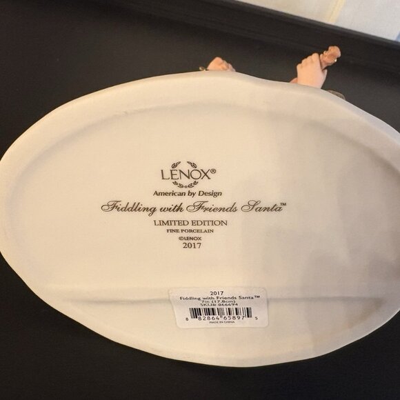 Lenox Fiddling with Friends Santa Figurine Christmas 2017 Limited Edition 7” - Picture 7 of 9